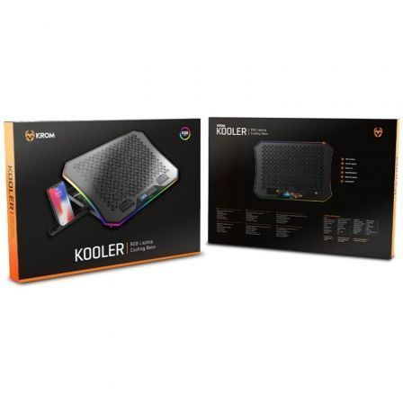 Krom Kooler Base de Refrigeración RGB para Portátiles hasta 19 pulgadas Krom Kooler Base de Refrigeración RGB para Portátiles hasta 19 pulgadas